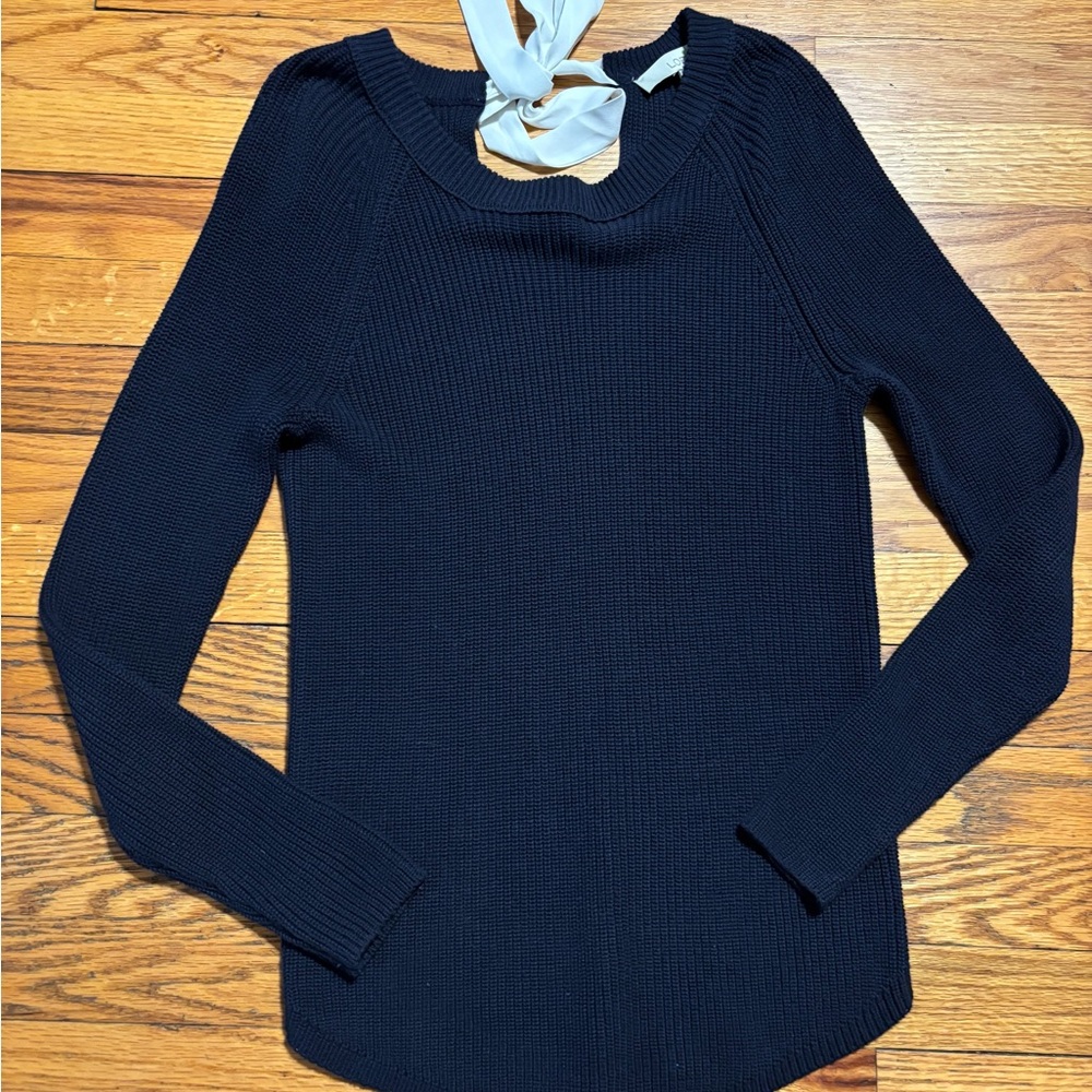 LOFT Navy Blue Crew Neck Sweater NWOT